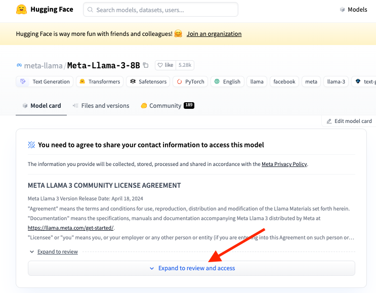 Hugging Face Llama3 License Agreement